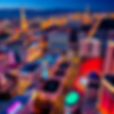 Aerial view of the Las Vegas Strip demonstrating its vibrant landscape