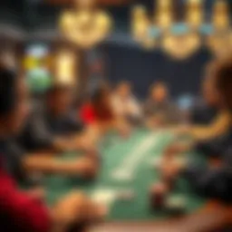 Strategic poker gameplay in action