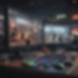 An intricate view of an esports betting interface showcasing various betting options.