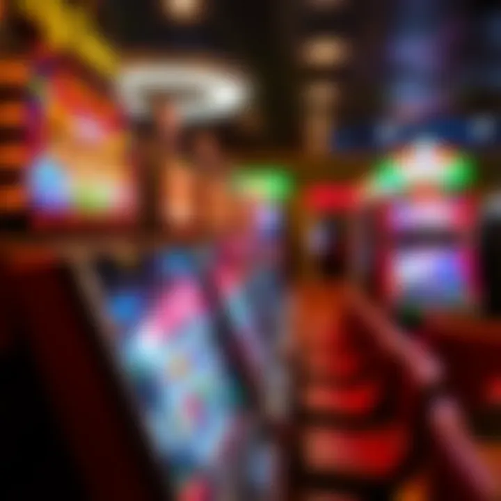Close-up of slot machines with engaging graphics