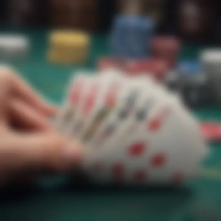 Visual representation of a flush in poker