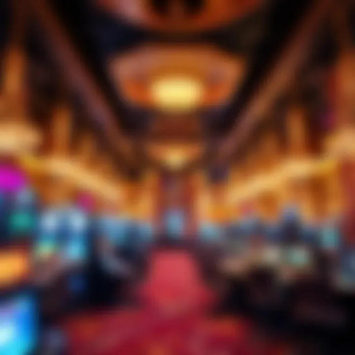 Luxurious Casino Interior Luxurious casino interior showcasing high-stakes gaming tables