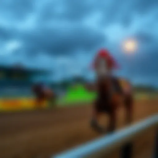 Illustration of horse racing odds with graphical representation