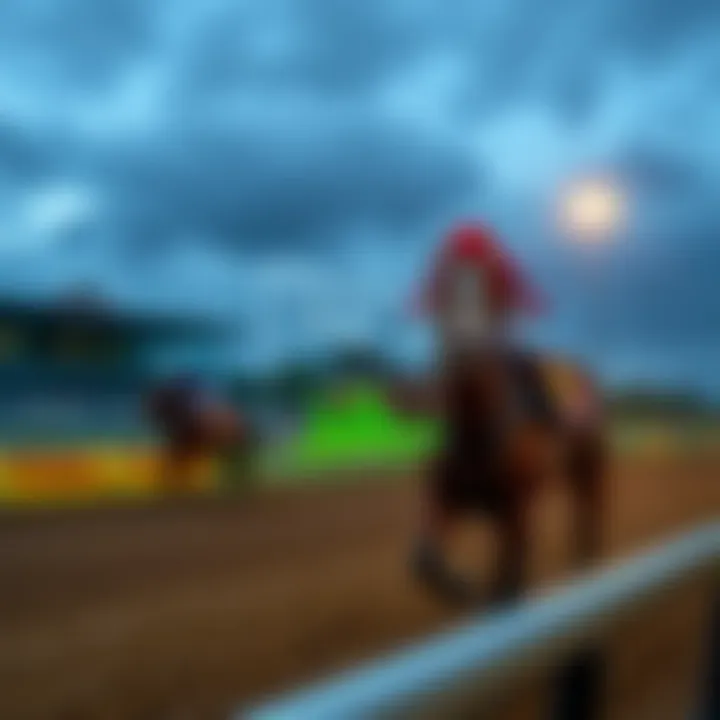 Illustration of horse racing odds with graphical representation