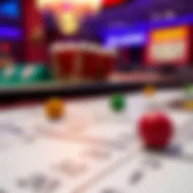 Close-up of Keno cards and markers highlighting strategic choices