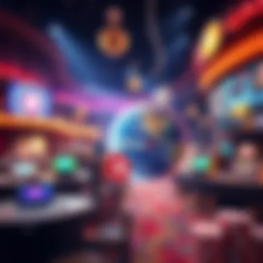 A conceptual image showcasing a competitive online casino environment