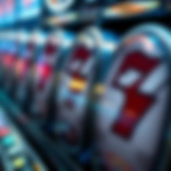 Reel Dynamics in Action Close-up of slot machine reels spinning
