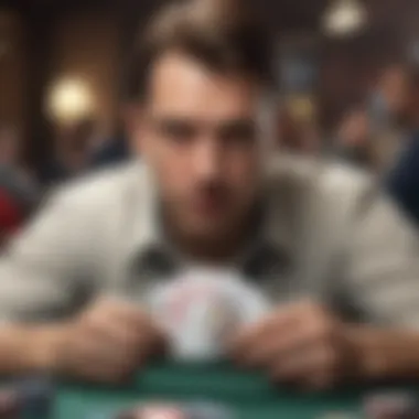 Psychological elements of poker illustrated through facial expressions