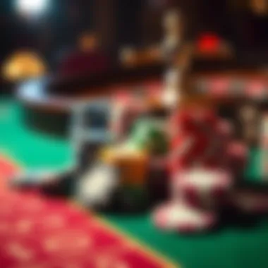 Diverse Chips Used in Cash Roulette An array of chips with different colors and denominations laid out on a roulette table.