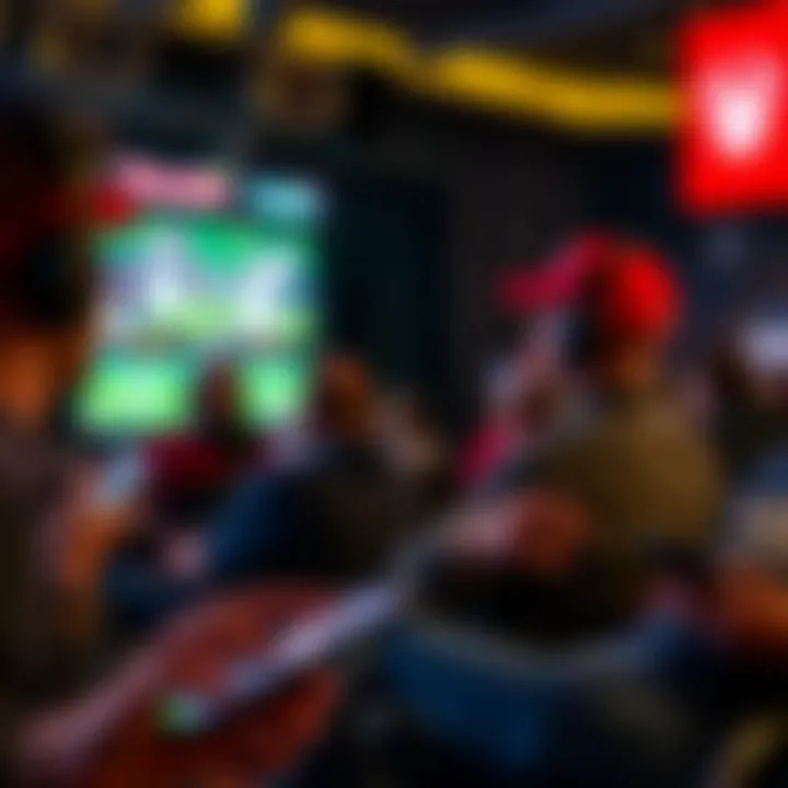 An engaging scene showcasing viewers enjoying sports and betting on their devices.